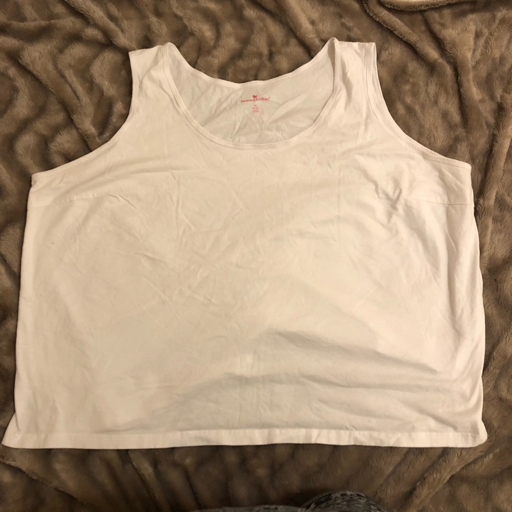 Woman Within White Tank Top 4X